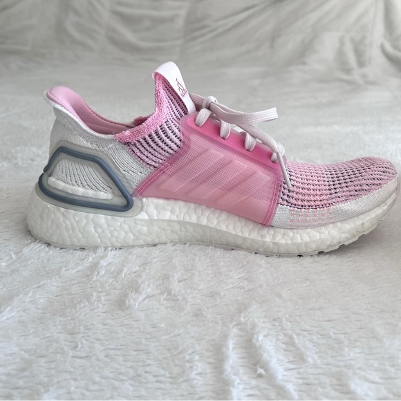 💗 Adidas Ultraboost 19 Running Athletic Shoes Pink White Size 8.5 fit like a 9 - Picture 7 of 11